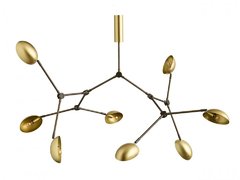 Candelabru cu 8 becuri din alama Drop Brass